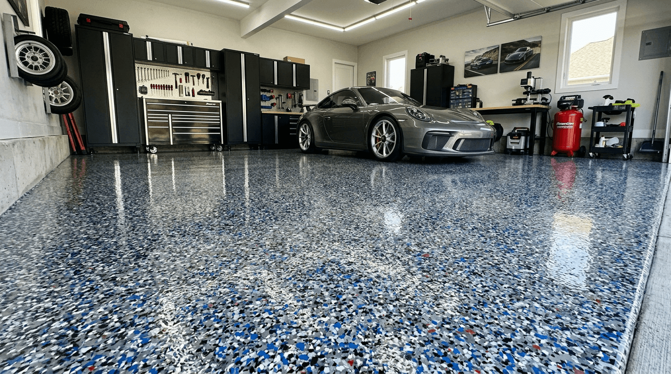 Sistemas epoxy decorativos con virutas